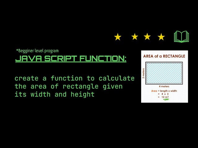 USING FUNCTION (CANCULATE THE AREA OF RCTANGLE ) PT: 2 JAVA SCRIPT