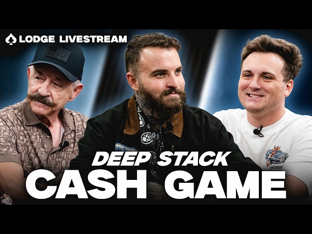Crypto Max, Drake, Moe Money play INSANE Deep Stack Cash Game | LODGE LIVESTREAM