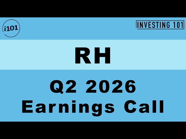 RH Q2 2026 Earnings Call | Diluted EPS Jumps 16.8% to $2.70 & Revenues Beat at $922.2M