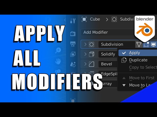 How to Apply All Modifiers at Once in Blender 3D (Micro Tip)