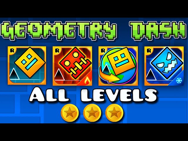Every Geometry Dash Level (GD 2.2, Meltdown, Subzero, World, 43 levels) [ALL COINS]