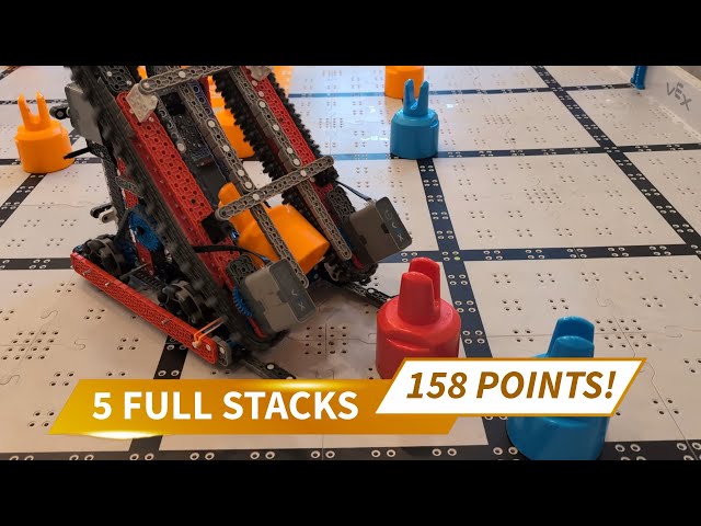 158 Points! VEX IQ Mix & Match Robot by Ben Lipper (simple revolver)