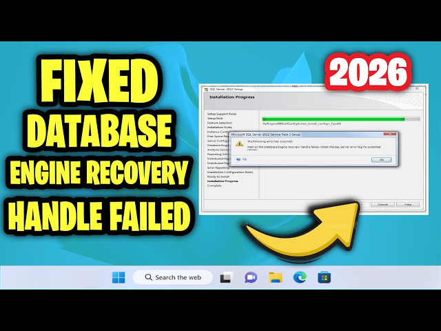 Wait on the Database Engine recovery handle failed SQL Server in Windows 11/10/7 - How To Fix Error