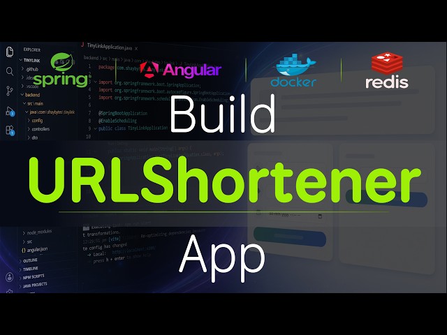 Build a URL Shortener App | Spring Boot + Angular + Redis + Docker + System Design