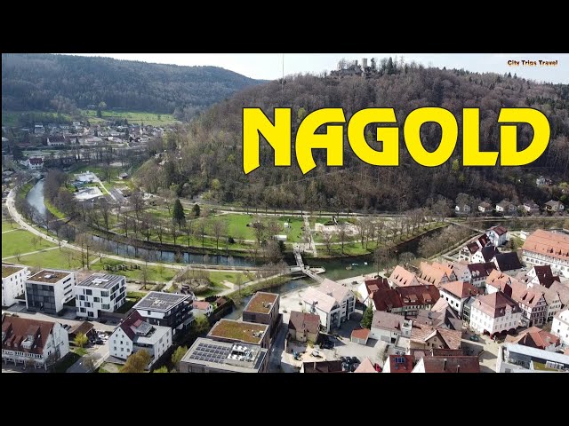 Nagold im Schwarzwald /Nagold in black forest NAGOLD / GERMANY, CITY ON A RIVER ( Dji Mini 2 Drone )