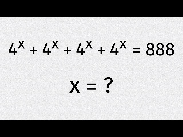 Solve for x in this nice exponential equation | Math Olympiad Mathematics