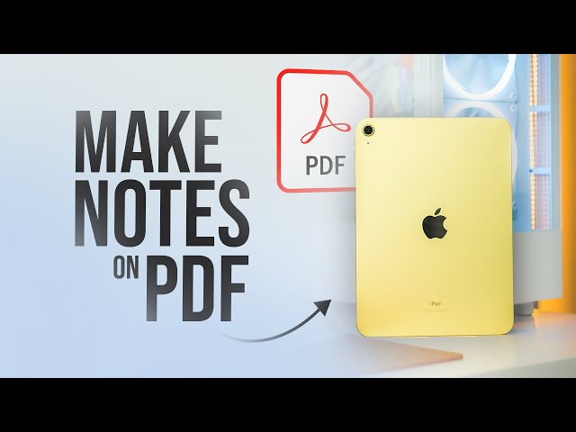 How to Make Notes on PDF in iPad (tutorial)