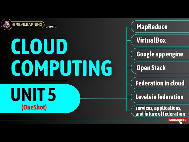 #5 Cloud Computing UNIT-5(OneShot) || B.Tech AKTU based syllabus || @brevilearning