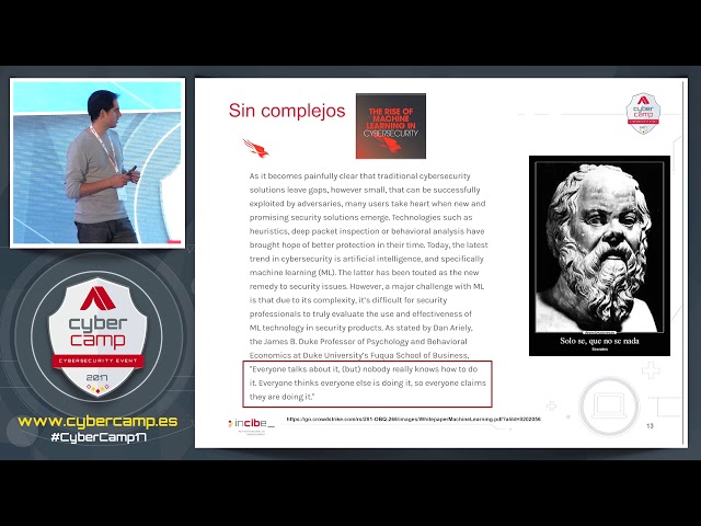 Advances in machine learning applied to cybersecurity (A. Muñoz) A3 - CyberCamp 2017 (EN)