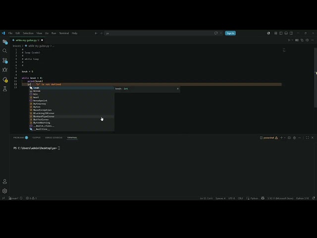 python lessons for PyStart - while loops