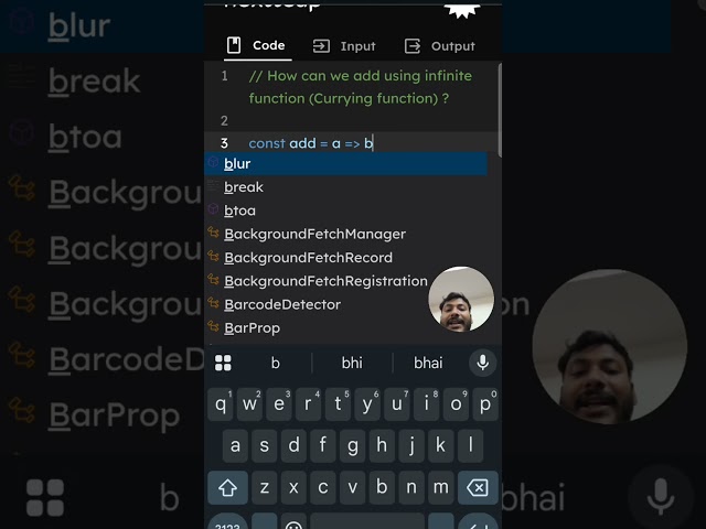 JavaScript interview question & answer 🙂☺️ #coding #jsinterview #react #currying #infintefunction