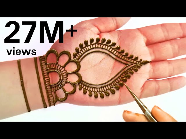 Easy Simple Ramadan Special Stylish Mehndi Design | Front hand Mehandi | आसान मेंहदी डिजाइन