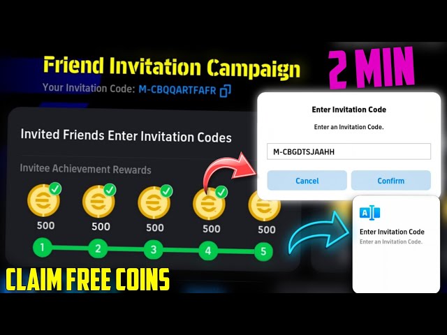How To Claim 1000 Free Coins Through Invitation Campaign Within 2 Min!!