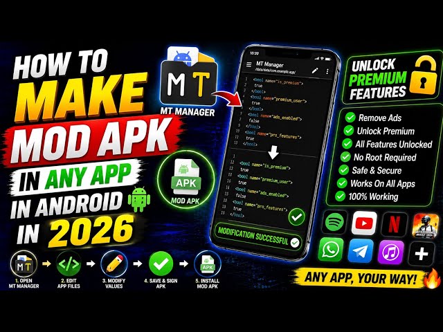 How To Make Mod Apk In Any App In Android In 2026