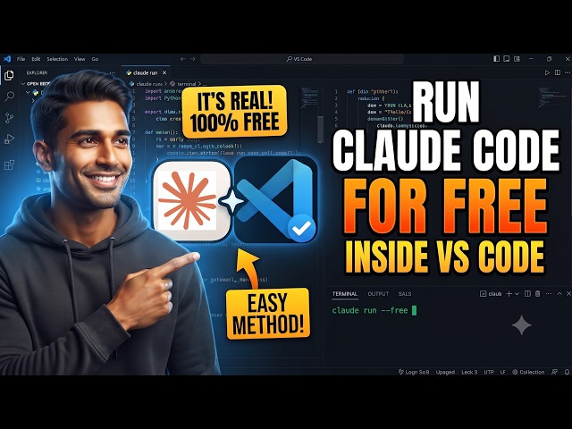 Run Claude Code for FREE Inside VS Code (Easy Method)