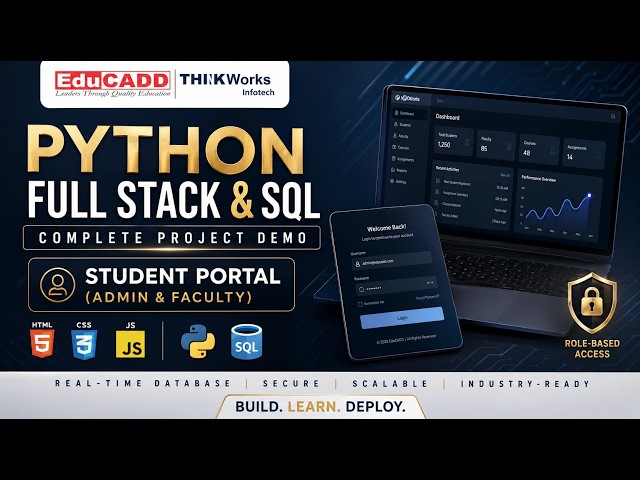 @EduCADDYelachenahalli  Training Solutions Project Demo | Python Full Stack & SQL Database