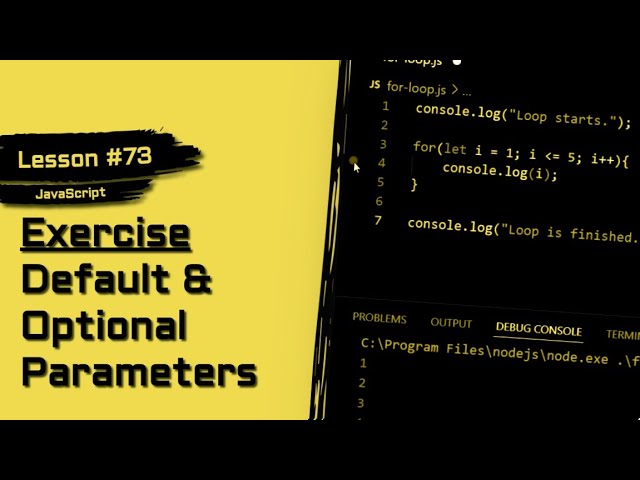 JavaScript For Beginners #73 | Exercise: Default & Optional Parameters