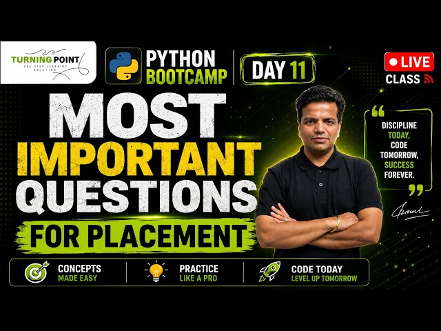 DAY 13 | List Questions | Python BootCamp | 500+ Coding Questions | Placement Pakka | Ankush Sir