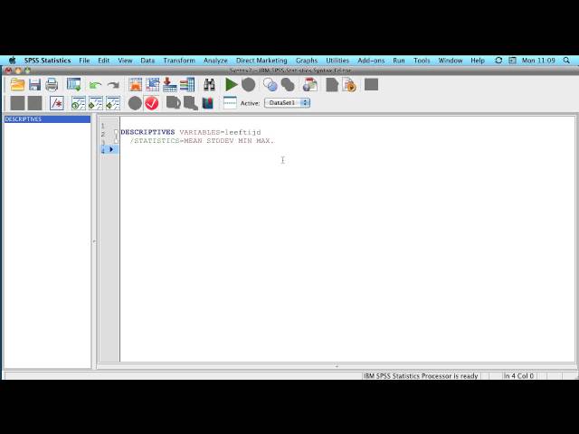 SPSS: Adjusting Syntax