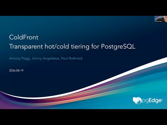 Open Source Postgres Hot/Cold Tiering with Apache Iceberg - ColdFront Deep Dive