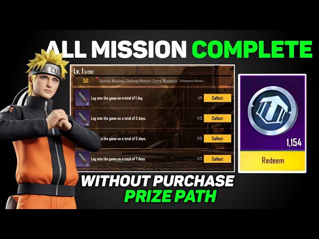 Prize Path Mission Kaise Complete Karen | Bgmi Naruto Prize Path Point Mission Explain