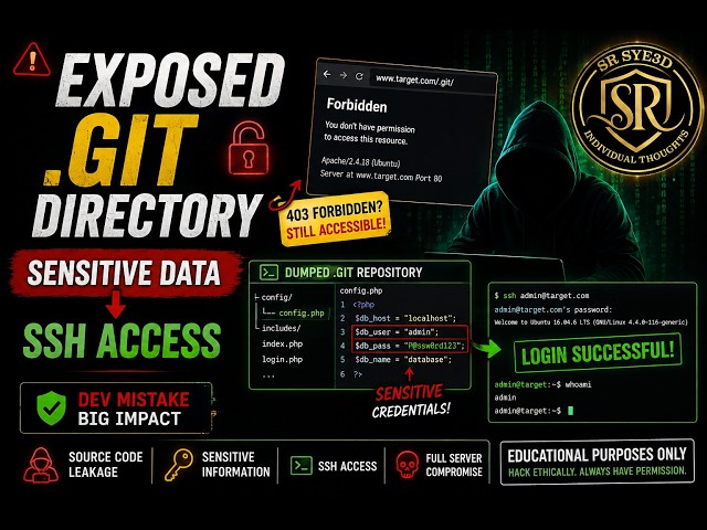 🖥️ Exposed .git Directory → Sensitive Data → SSH Access | Cybersecurity Lab