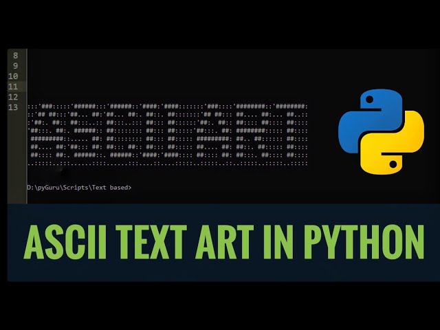 Rendering ASCII text art in python | TBA | #pyGuru