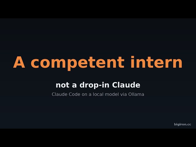 Can Claude Code Run on a Local Model? (Ollama's Anthropic API, Honestly)