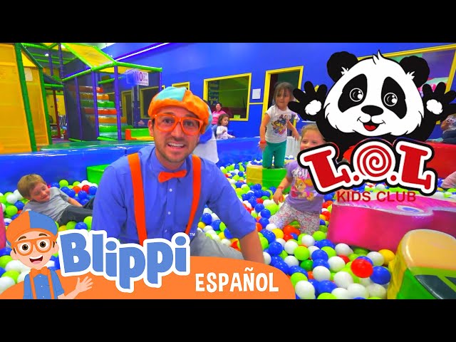 Blippi visita un patio de juegos (Fidgets Indoor Playground) | Videos de vehículos para niños