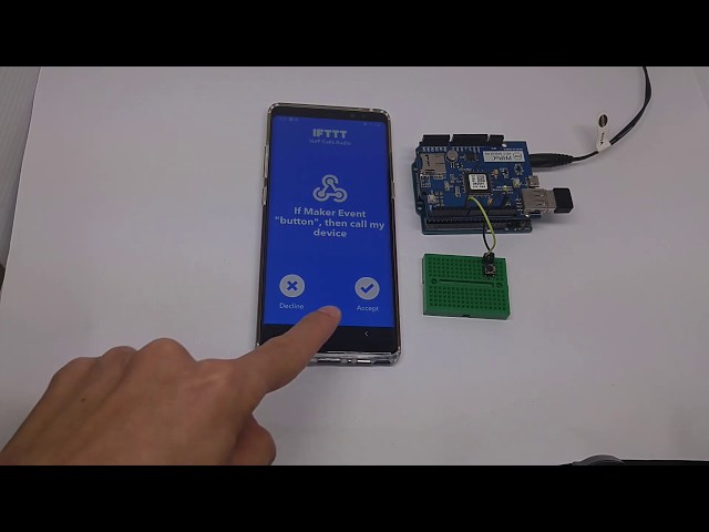 Arduino - if button pressed, make sound notification on smart phone