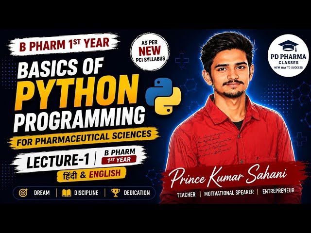 Unit 2 L 1 | B Pharm Sem 1 | Python Programming| Python Programming for Pharmaceutical  