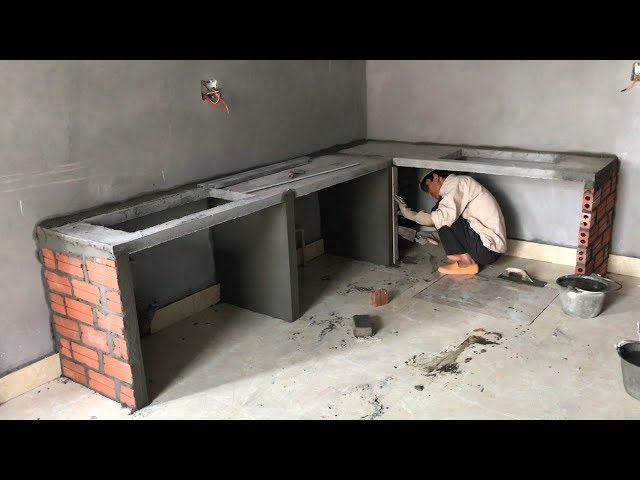 Techniques Build Kitchen Cooking Table Traditional // Install Granite Kitchen Countertop
