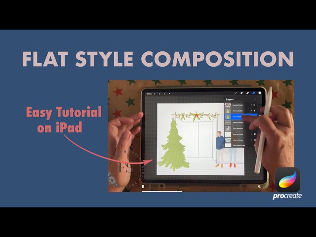 Flat Style Composition in Procreate | Easy iPad Tutorial for Beginners