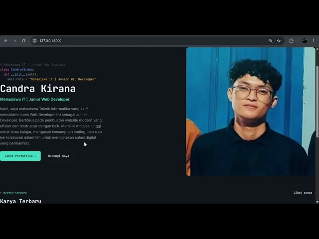Demo website portofolio Flask