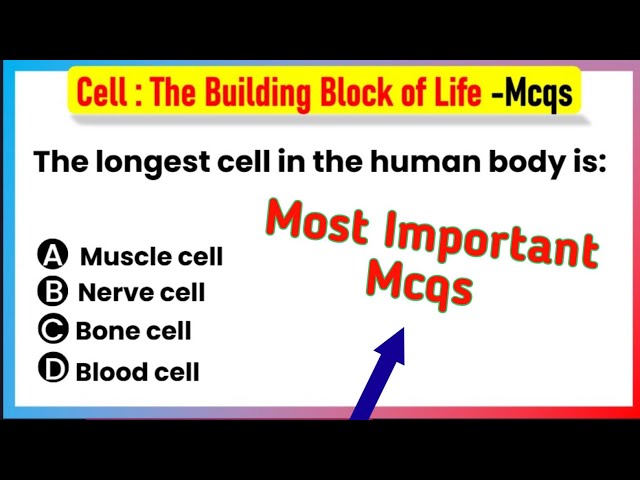 Cell The Building Block of Life Class 9 MCQ Questions Science Chapter 2