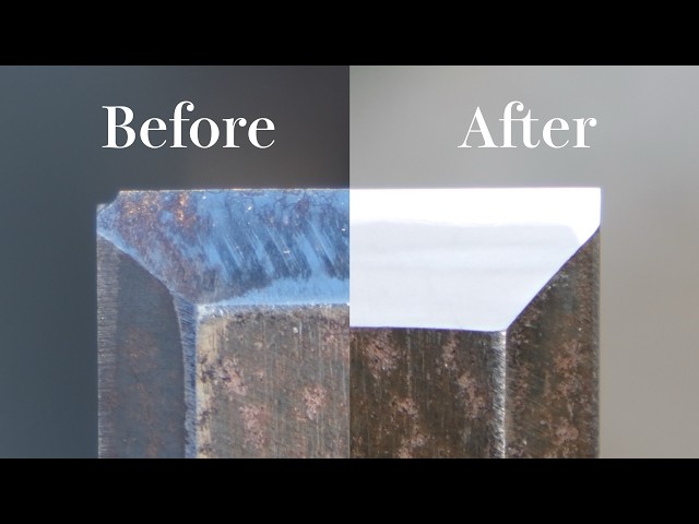 Sharpening a 1 USD Antique Japanese Chisel
