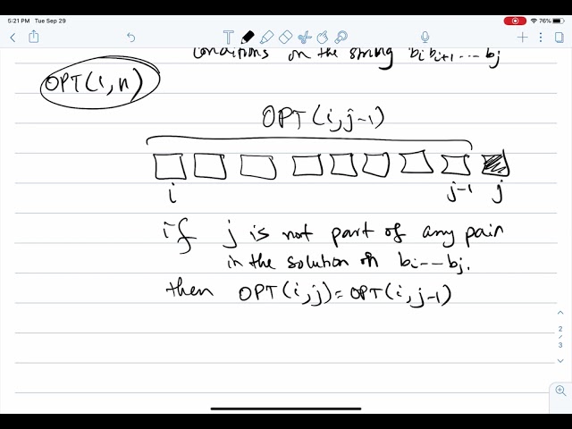 Dynamic Programming: The RNA Secondary Structure Problem