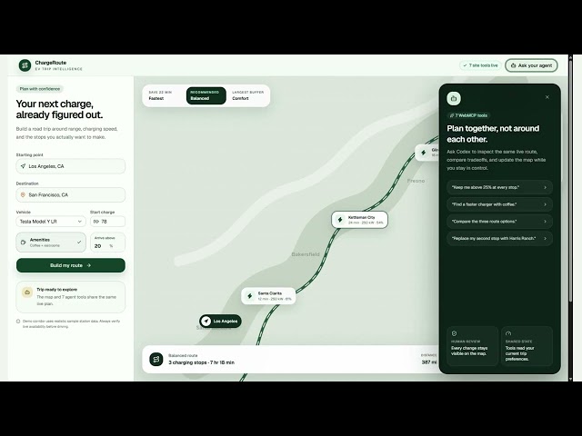 ChargeRoute — WebMCP Challenge Demo