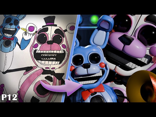 I Combined Random FNaF Characters in 3D… | Animatronic Wheel Challenge!