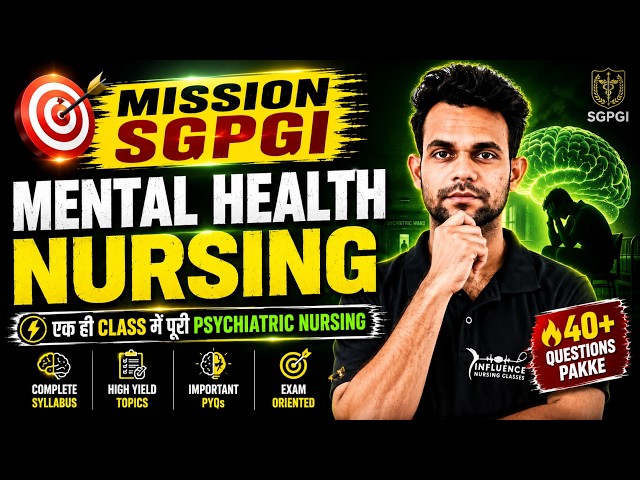 🎯Mission SGPGI - Complete Psychiatric Nursing MCQs🔥Nursing Officer Exams | NORCET, KGMU, RML #sgpgi