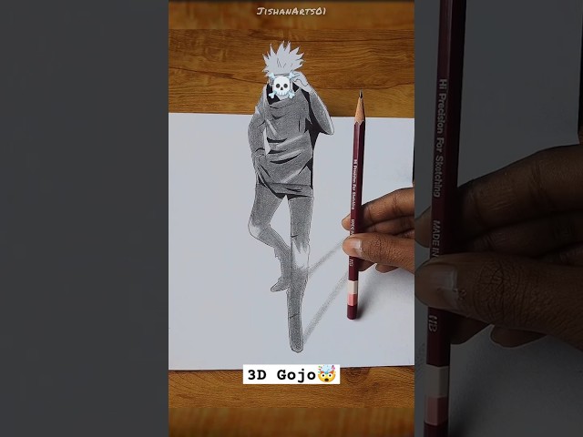 How to draw gojo (step by step)🔥 #shorts #jjk #jishanarts