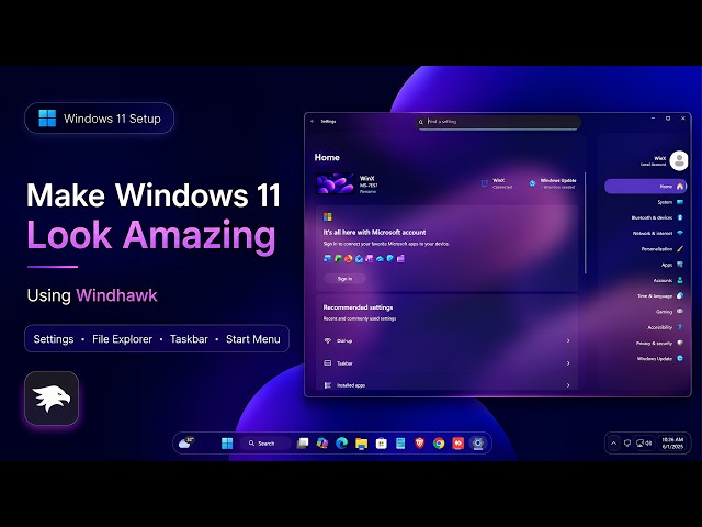 Make Windows 11 Look Amazing With Windhawk | Settings, File Explorer, Taskbar & Start Menu