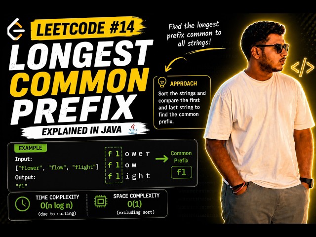 LeetCode #14 — Longest Common Prefix | Java | DSA