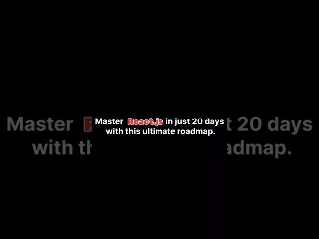 Maser React.js In Just 20 Days #coding #programming #webdevelopment #reactjs #job #interview  #skill