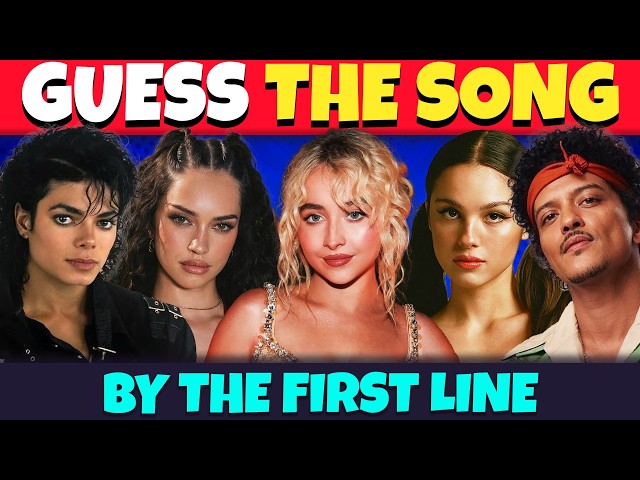 Guess the Song by the First Line Challenge 🎶 |  Music Quiz