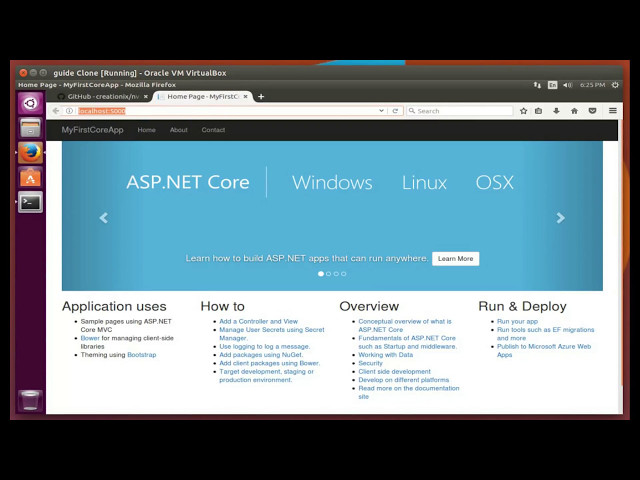 Getting started with .NET CORE - Build your first web app on LINUX