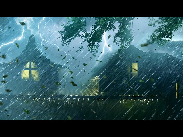 The BEST Thunderstorm Rain for Sleeping in 2026 | Night Hurricane, Heavy Rainstorm & Intense Thunder