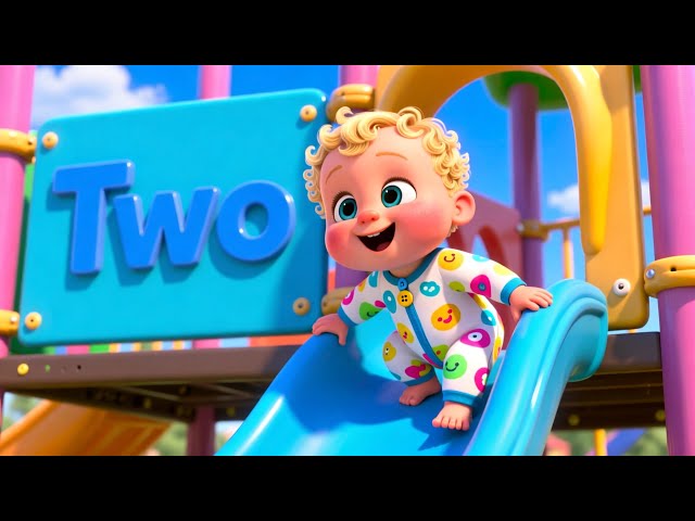 Rainbow Numbers on the Slide 🌈🔢 Fun Counting Song for Kids | Learn Numbers & Colors