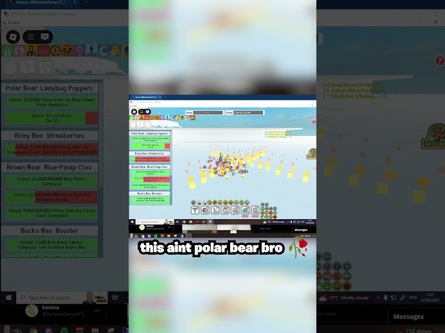 this aint polar bear bro 🥀(my macro during beesmas started bugging crazy bee swarm simulator roblox)