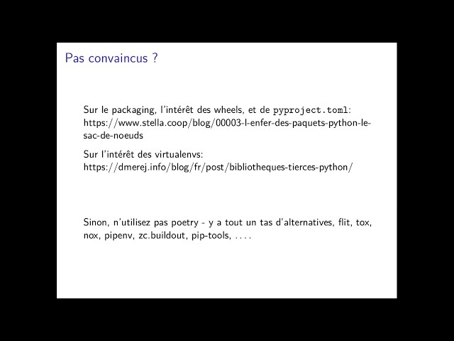 En attendant la PyConFr (02/2021)  — Poetry — Dimitri Merejkowsky